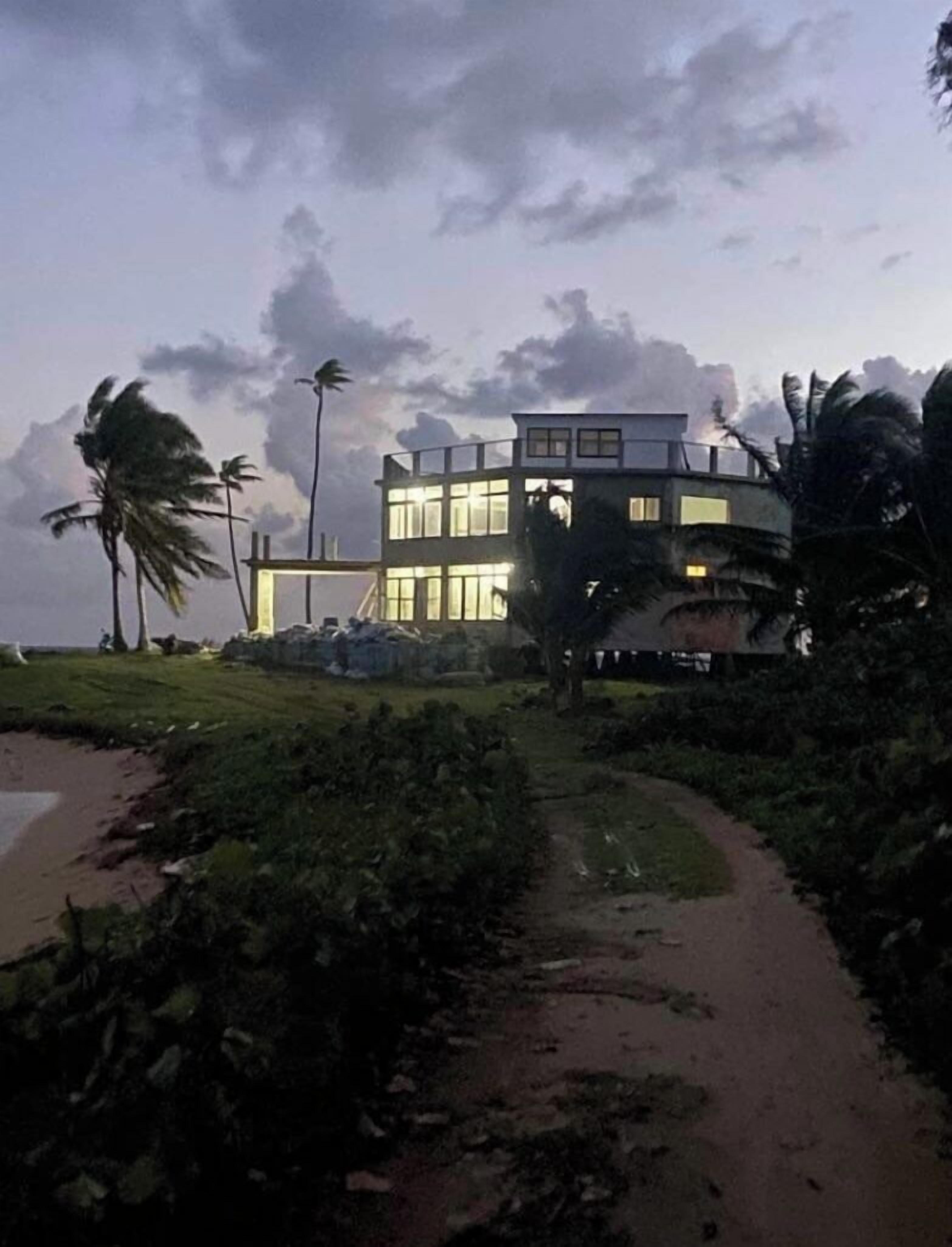 Front of property – evening/night