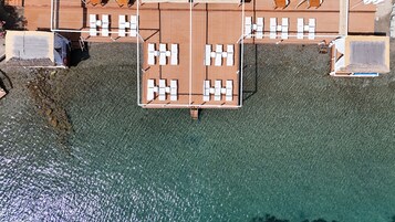 Private beach, free beach cabanas, sun loungers, beach umbrellas