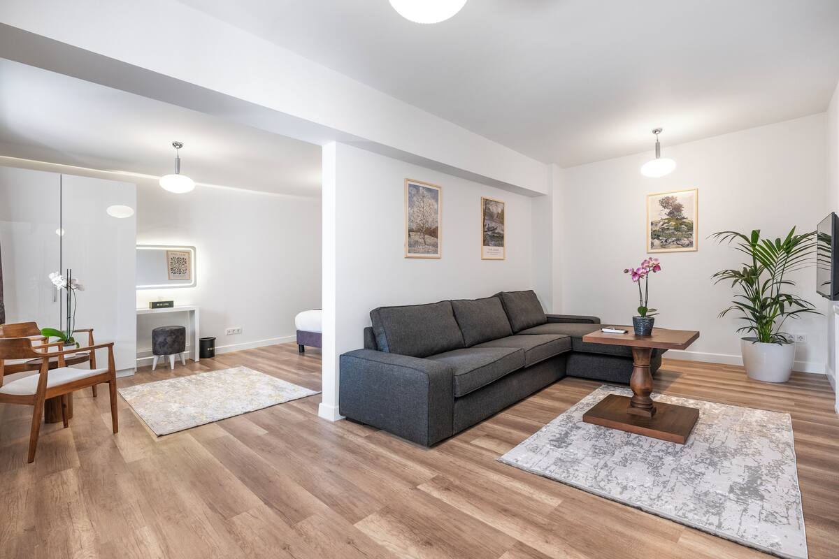 Family Studio (Garden View) | In-room safe, desk, laptop workspace, blackout curtains