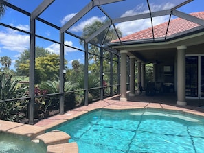 A heated pool - Twin Eagles 1-Story Golf Home | On Talon Course • Pool • Family-Friendly • Resor (Naples)