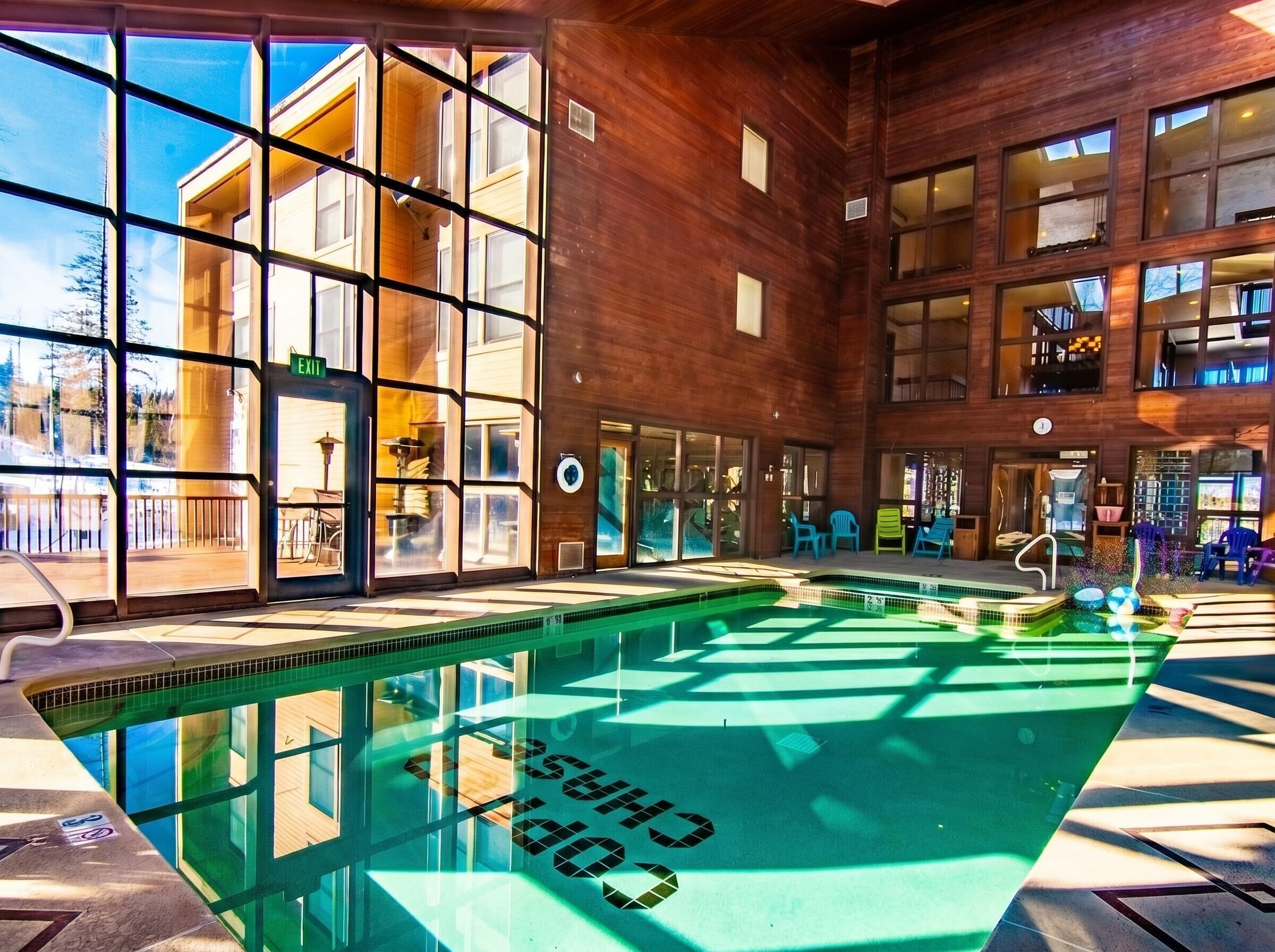 Indoor pool, a heated pool