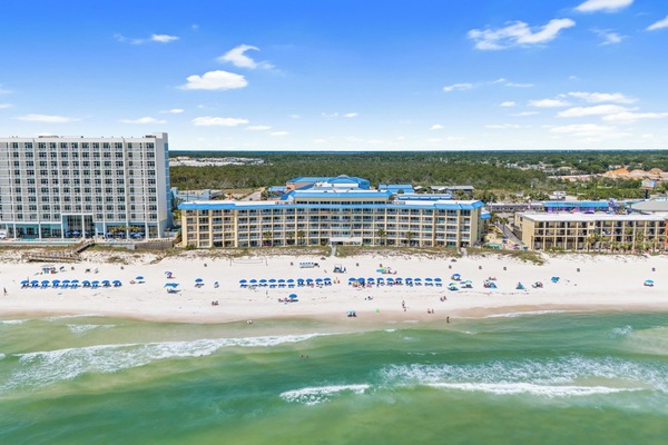On the beach, white sand