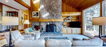 Spacious family home with forest views from private decks; resort amenities
