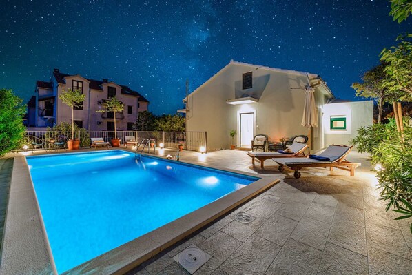A heated pool