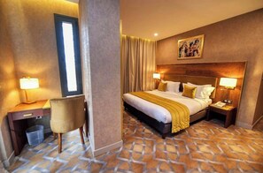 In-room safe, blackout drapes, soundproofing, free WiFi
