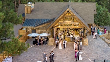Outdoor banquet area