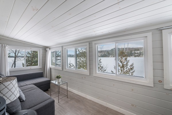 Exclusive Bungalow, Lake View | Living area | 32-inch Smart TV with satellite channels, iPad, Netflix