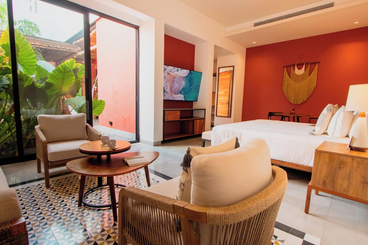Ropa de cama de alta calidad y minibar