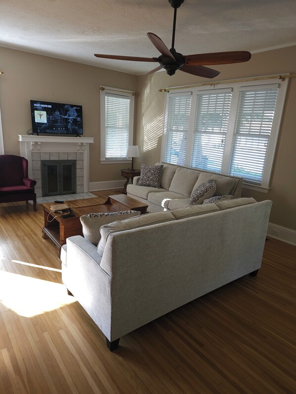 Smart TV - Enjoy small-town, Main Street from the front porch of this historic bungalow! (Mount Airy)