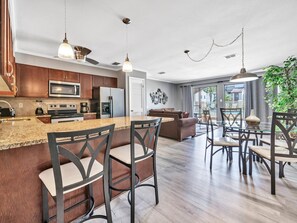 Fridge, microwave, oven, stovetop - Dune Villas 7A - ground floor, pool front, 30A (Seagrove Beach)