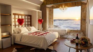 Premium bedding, Select Comfort beds, minibar, individually decorated