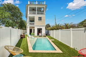 A heated pool - Tybee Skies: 4 BDR 4 Bath Oceanfront Home w Pool (Tybee Island)
