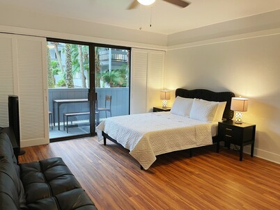 Studio in Hilo Center with Pool and Lake Views