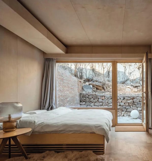 Comfort-Doppelzimmer, Bergblick | Bettwäsche