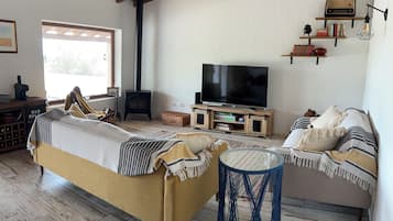 TV, fireplace, stereo