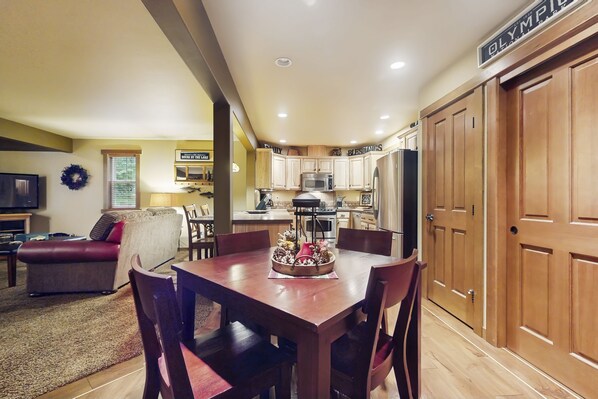 Interior - Cozy cabin getaway with firepit, patio, gas grill, and private park access (Hoodsport)