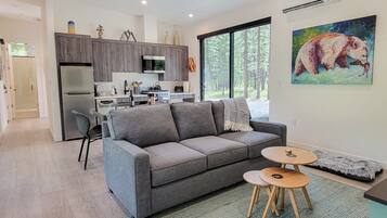 TV, fireplace, offices