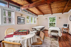 Game room - Unparalleled Beach Experience, Private Setting as Converted Schoolhouse, Fire-pit, Gazebo, Games (Nehalem)