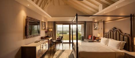 Premium cottage, 1 kingsize bed, hot tub | Uitzicht op de tuin