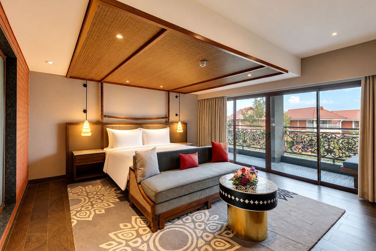 Chambre Premium, balcon, vue jardin
