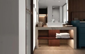 Deluxe-Einzelzimmer, Stadtblick | Badezimmer