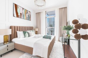 Deluxe Apartment, Balcony | 1 bedroom, iron/ironing board, free WiFi - Stayis-1BR Stunning View of Burj khalifa (Dubai)