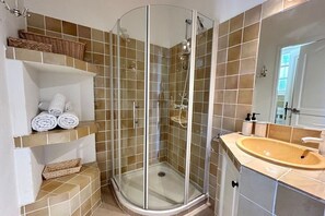Shower, hair dryer
