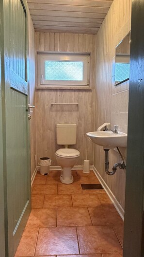 Shower, hair dryer - Möwe 110 - Gemütliches Ferienhaus im Ferienpark Mirow (Mirow)
