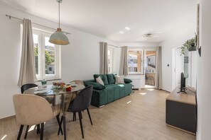 Family Apartment, Multiple Bedrooms, Sea Facing (Beachfront Apartment Betty) | Living area | Flat-screen TV - Beachfront Apartment Betty (Vrbnik)