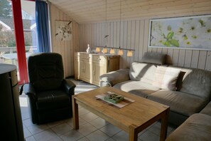TV, fireplace - Wildgans 158 - Klassisches Skandinavisches Ferienhaus für bis zu 6 Personen (Mirow)
