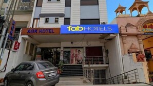 A building with a sign for 'AGK Hotel' and 'Fab Hotels'. - Hotel AGK (Haridwar)