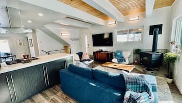 TV, fireplace, stereo