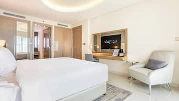 Apartamento executivo | Escrivaninha, Wi-Fi de cortesia, roupa de cama