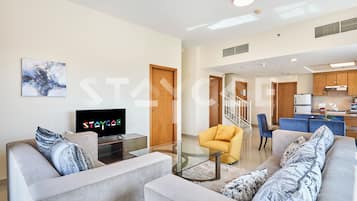 3 Bedroom Apartment | Living area | Smart TV