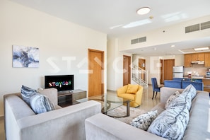 3 Bedroom Apartment | Living area | Smart TV