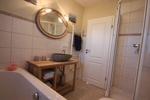 Hair dryer, towels