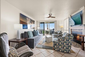 TV connectée, cheminée, baby-foot, table de tennis de table