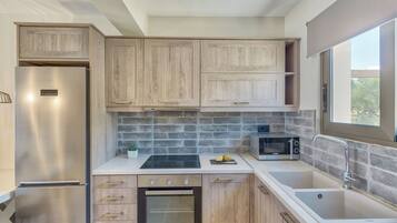 Microwave, oven, stovetop, electric kettle
