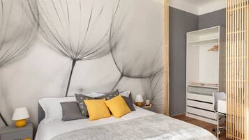 2 Schlafzimmer, Schreibtisch, BĂŒgeleisen/BĂŒgelbrett, Reisekinderbett