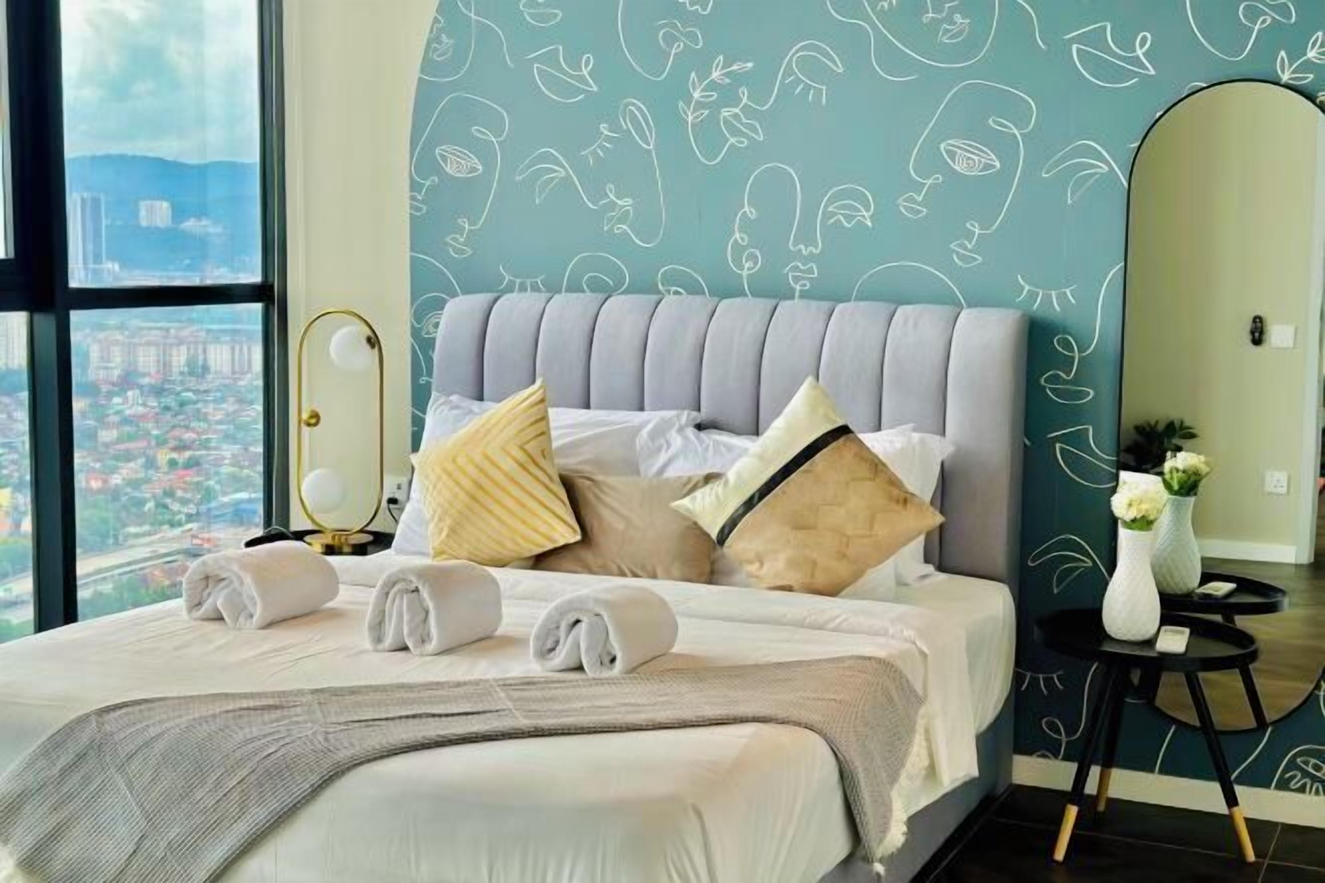 1 Schlafzimmer, Bettwäsche aus ägyptischer Baumwolle