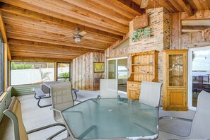 Outdoor dining - Waterfront Home on Crooked Lake w/ Game Room! (Babson Park)