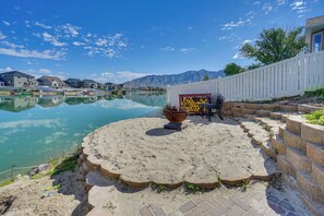 Property grounds - Lakefront Utah Home w/ Private Beach, Dock & Canoe (Tooele)