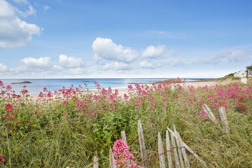 Sea view direct beach access 4 adults and 3 children