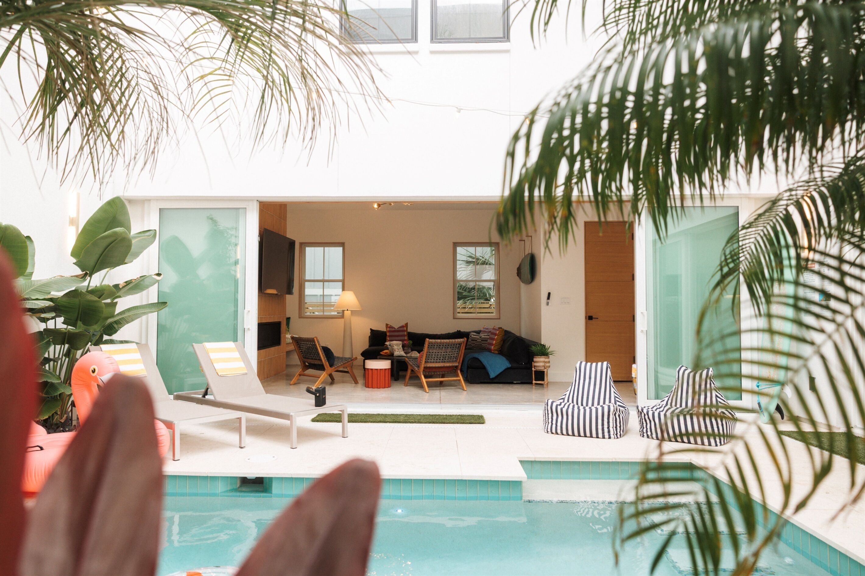 A heated pool