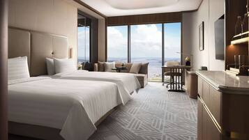 Kamar Twin Deluks, pemandangan sungai | 1 kamar tidur, brankas, dan didekorasi berbeda-beda