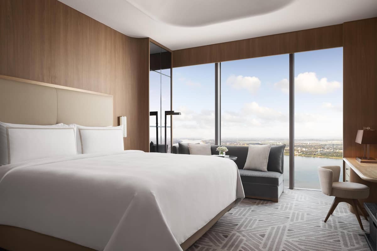 In-room safe, desk, laptop workspace, blackout curtains