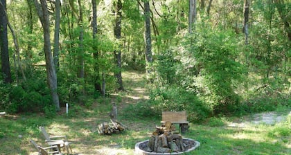Country living at it's best! Rustic 1908 Barn nestled on 2.5 acres of old oaks