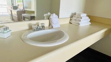Hair dryer, towels