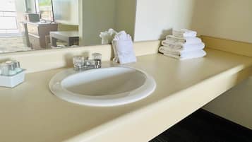 Hair dryer, towels