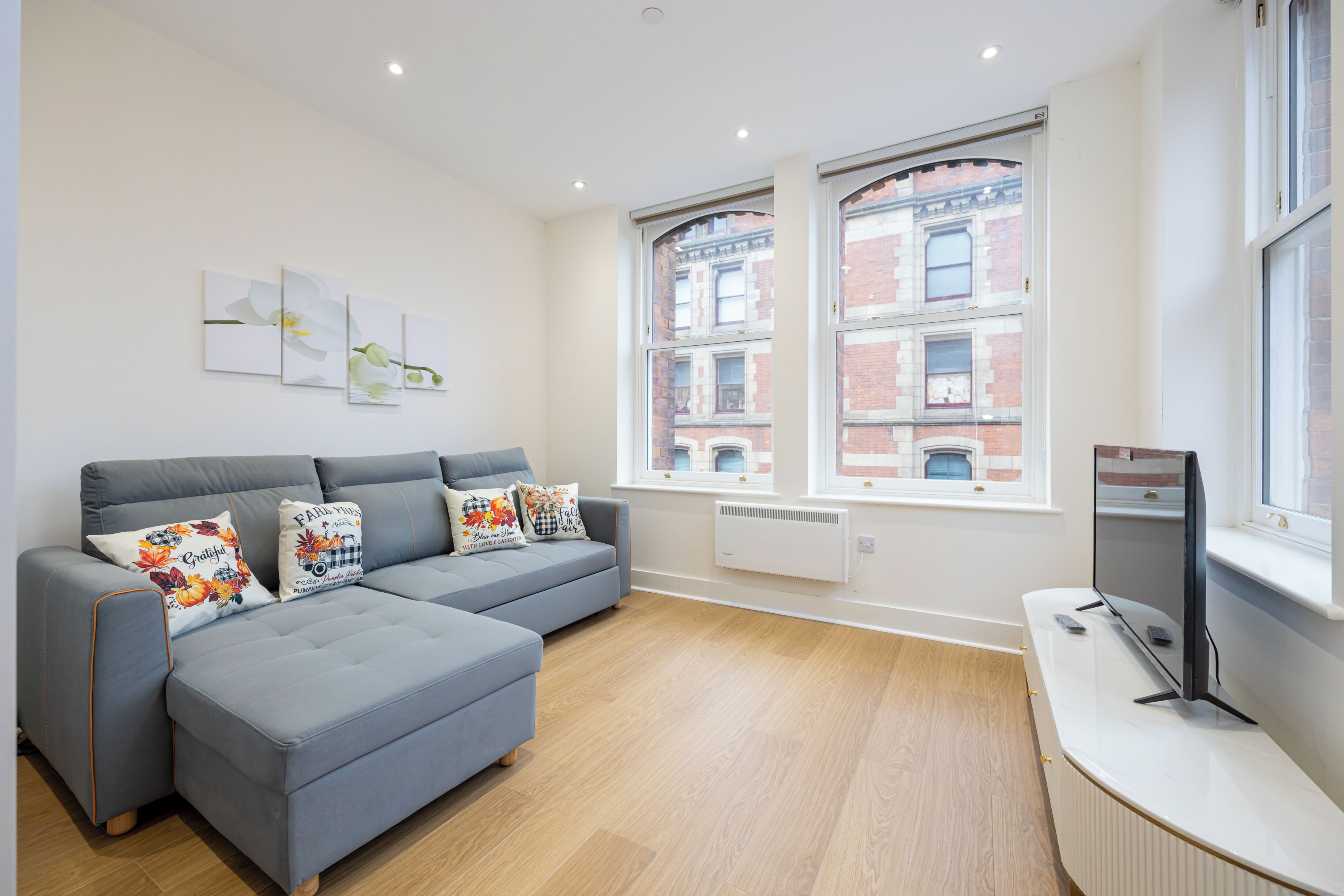 豪華公寓, 1 張特大雙人床和 1 張沙發床, 私人浴室 | 起居區 | 地暖系統